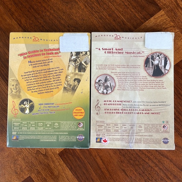 NEVER OPENED SEALED - BETTY GRABLE - PIN UP GIRL & DOWN ARGENTINE WAY - DVDS!! - Picture 2 of 8